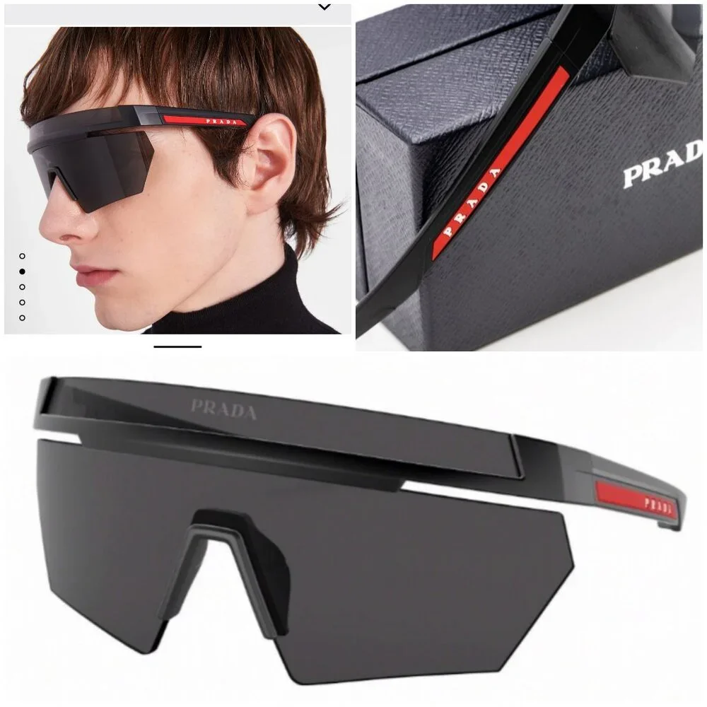 SLATE PRADA GLASSES LINEA ROSSA NEW - Picture 1 of 4